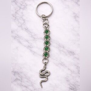 Emerald Serpent Chainmail Keychain
